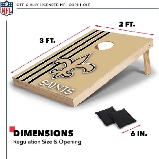 NFL New Orleans Saints 2'x3' Wood Cornhole Set image {5}