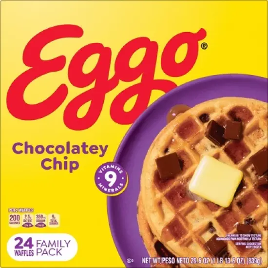 Eggo Frozen Waffles Chocolatey Chip - 29.6oz/24ct image {7}