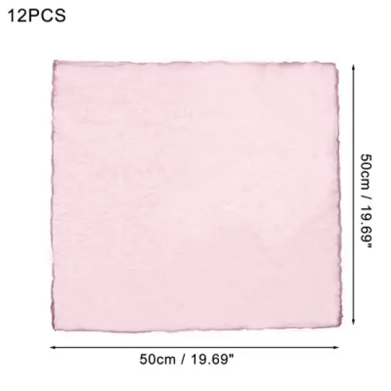 Unique Bargains Washable Polyester Place Mats Pink 12 Pcs image {3}