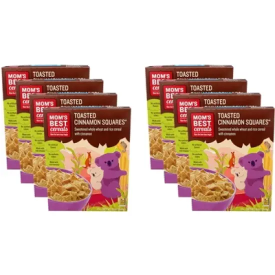 Mom's Best Cereals Toasted Cinnamon Squares - Case of 8 - 12 oz image {2}