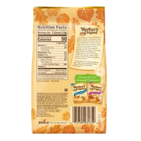 Werther's Original Halloween Harvest Caramel Apple Filled Hard Candies - 9.4oz image {2}