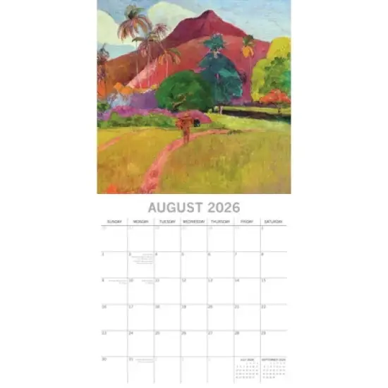 2026 Square Wall Calendar, Gauguin, 16-Month Arts & Antiques Theme with 180 Reminder Stickers (12x12 In) image {2}
