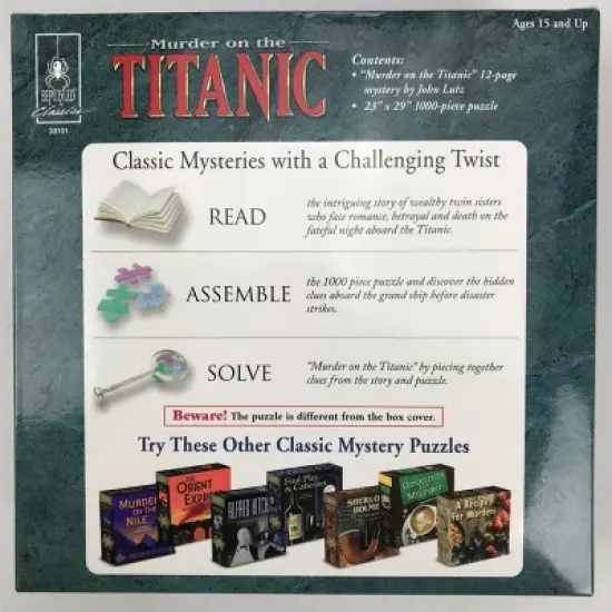 Bepuzzled Classic Mystery: Murder on the Titanic Jigsaw Puzzle - 1000pc image {1}