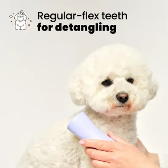 Pet Teezer Small Dog Grooming Brush - Lilac Purple image {4}