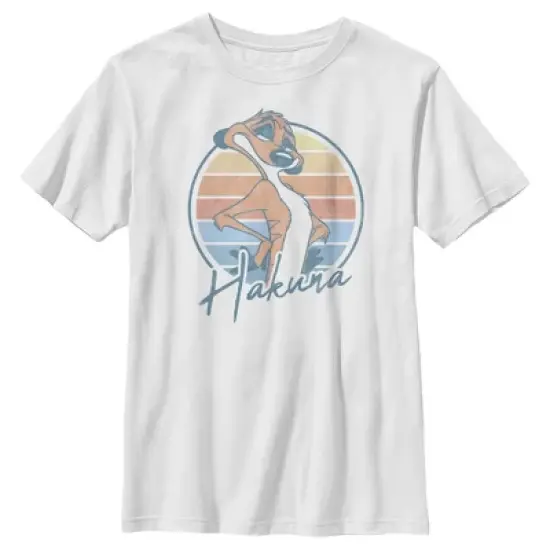 Boy's Lion King Retro Hakuna Timon T-Shirt image {3}