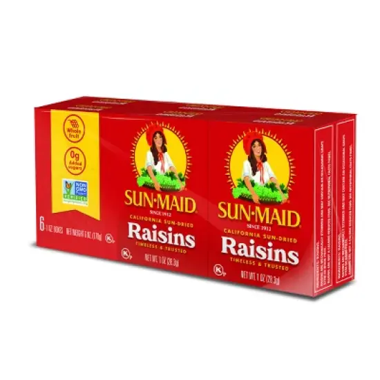 Sun-Maid California Sun-Dried Raisins - 1oz / 6ct image {3}