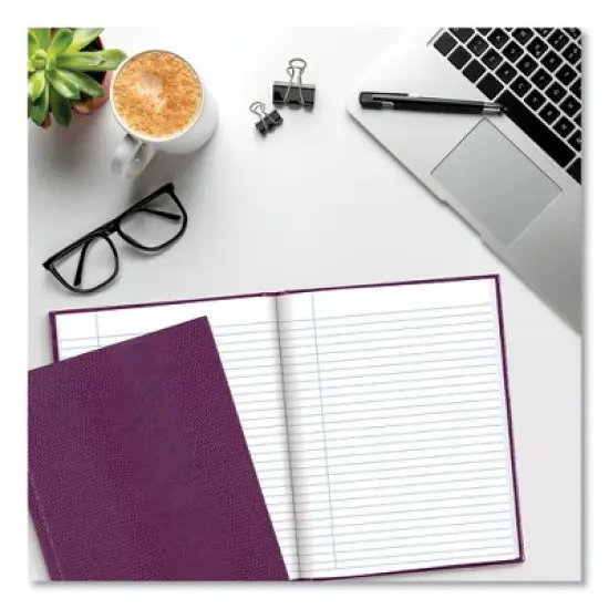 Blueline Executive Notebook, 1-Subject, Medium/College Rule, Grape Cover, (72) 9.25 x 7.25 Sheets image {3}
