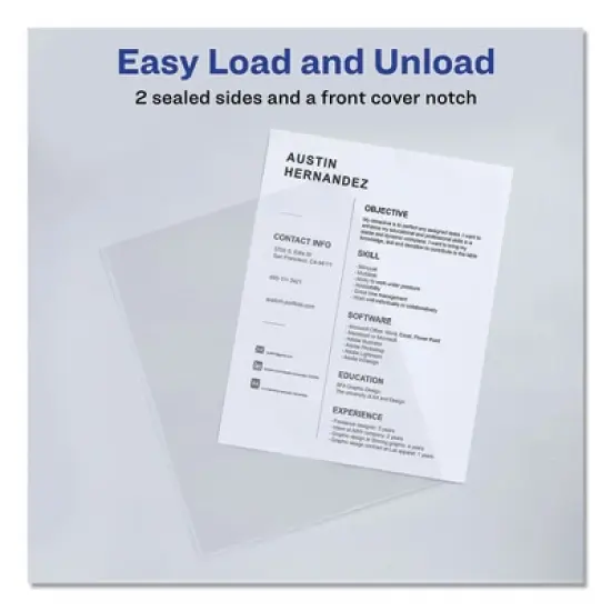 Avery Clear Plastic Sleeves - Letter Size - Clear - Case of 12 image {3}