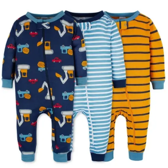 Gerber Baby & Toddler Boys' Snug Fit Footless Pajamas - 3-Pack image {8}