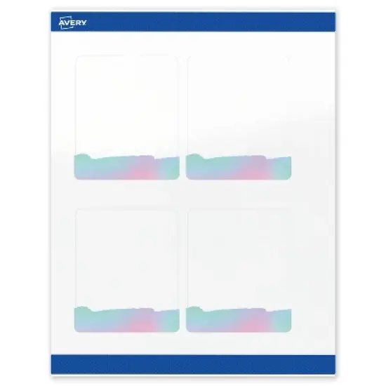 Avery Rectangle Labels, Watercolors Design, 4" x 3-1/3", 40ct image {8}