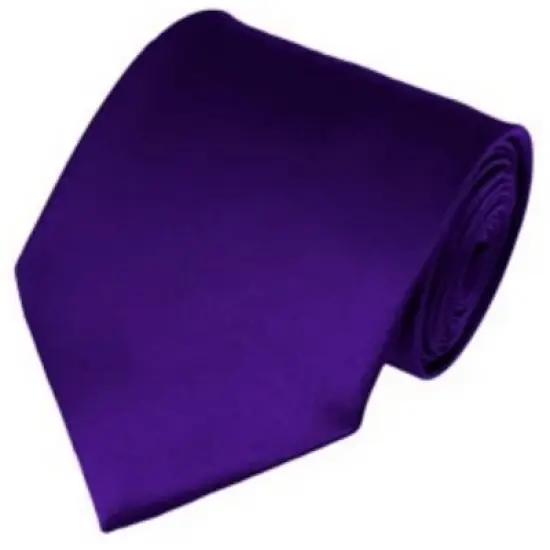 Solid Color 3.5 Inch Wide And 62 Inch Extra Long Necktie For Big & Tall Men image {23}