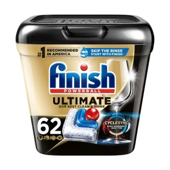 Finish Ultimate Dishwasher Detergent Tabs with CycleSync Technology image {12}