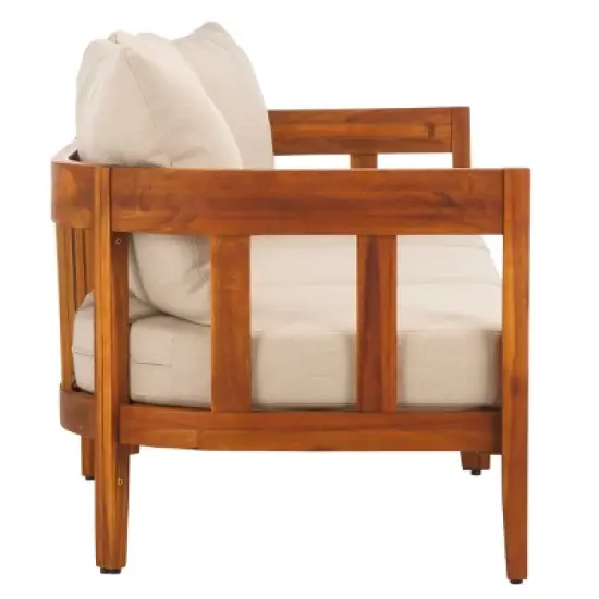 Owen 3 Seater Sofa - Indoor/Outdoor - PAT7091 - Natural/Taupe - Safavieh image {4}