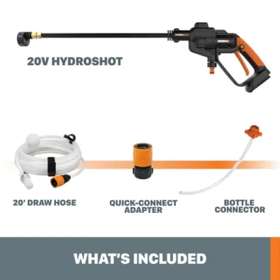Worx WG620.9 20V Power Share Hydroshot 320 PSI Power Cleaner (Tool Only) image {5}
