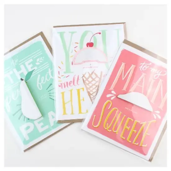 3ct Fruit Pop-up Greeting Cards image {10}
