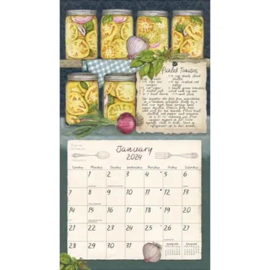 Lang 2024 Wall Calendar 24"x12" American Kitchen image {1}