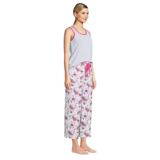 Lands' End Women's Knit Pajama Set Tank and Crop Pants image {2}