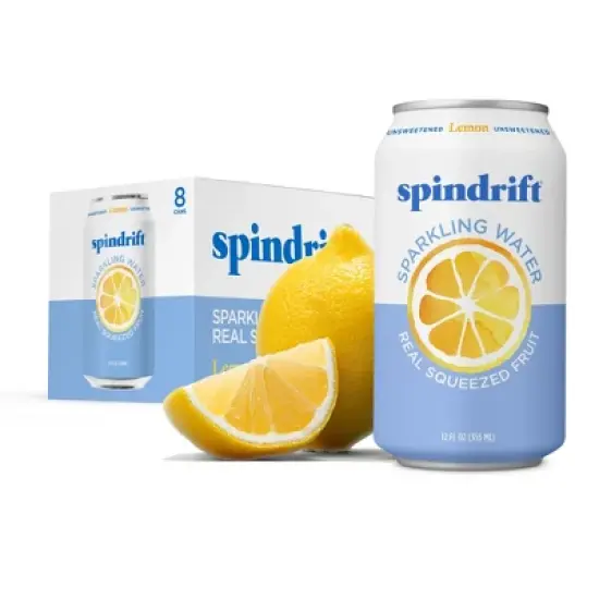 Spindrift Lemon Sparkling Water - 8pk/12 fl oz Cans image {6}