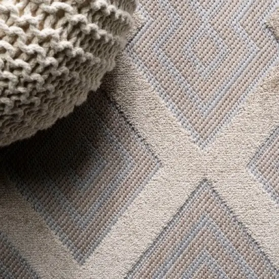 Duwun High-Low Pile Ogee Trellis Tone-on-Tone Indoor/Outdoor Area Rug  - JONATHAN Y image {2}