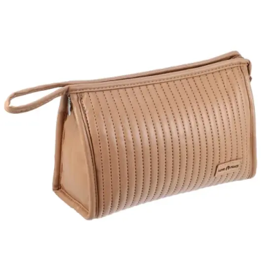 Unique Bargains PU Leather Makeup Bag Large Makeup Bag Make Up Brush Organizer Bag Toiletry Bag for Women 1 Pcs image {11}