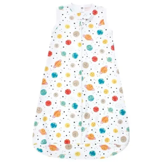Hudson Baby Cotton Sleeveless Wearable Sleeping Bag, Sack, Blanket, Happy Planets image {2}