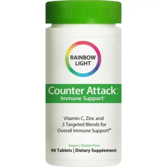 Rainbow Light Counter Attack Adult Immune Support* | Vitamin C, Zinc and 3 Targeted Blends | 90 Tablets | by Rainbow Light image {3}