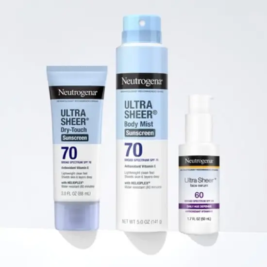 Neutrogena Ultra Sheer Sunscreen Spray, SPF 70, 5oz image {10}