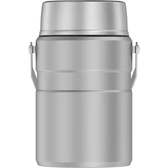 Thermos 47 oz Stainless King Big Boss Food Jar w/ 2 Inner Containers-Matte Steel image {3}