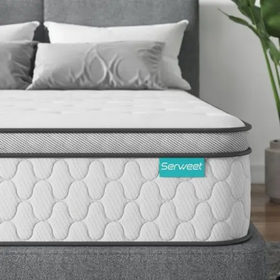Serweet 12" 5-Zone Motion Isolation Hybrid Mattress - Compatible with Platform Bed, Box Spring, or Slat Base image {7}