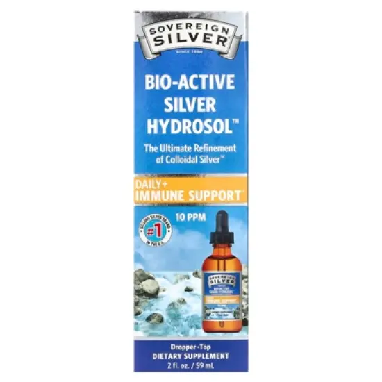 Sovereign Silver Bio-Active Silver Hydrosol Dropper-Top, Daily + Immune Support, 10 PPM, 2 fl oz (59 ml), Dietary Supplements image {4}