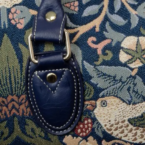 Signare USA William Morris Strawberry Thief Blue Travel Bag image {11}