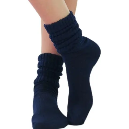Navy Blue Slouch Socks the Sock Panda (Adult Medium or Small Sizes) - Midweight image {2}