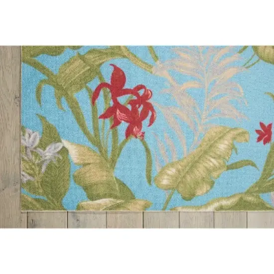 Waverly un & Shade "Wailea Coast" Aqua Indoor/Outdoor Area Rug by Nourison image {3}