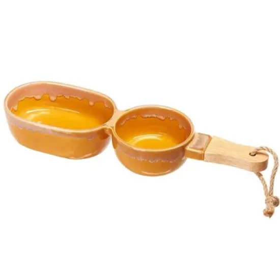 The Lakeside Collection Individual Chip and Dip Servers - Individual Chip and Dip Server Mustard image {2}