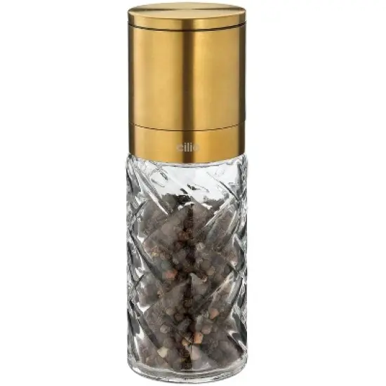 Cilio "Cristallo" Salt or Pepper Mill, Gold, 2"dia. X 6.7" - 2 units image {2}