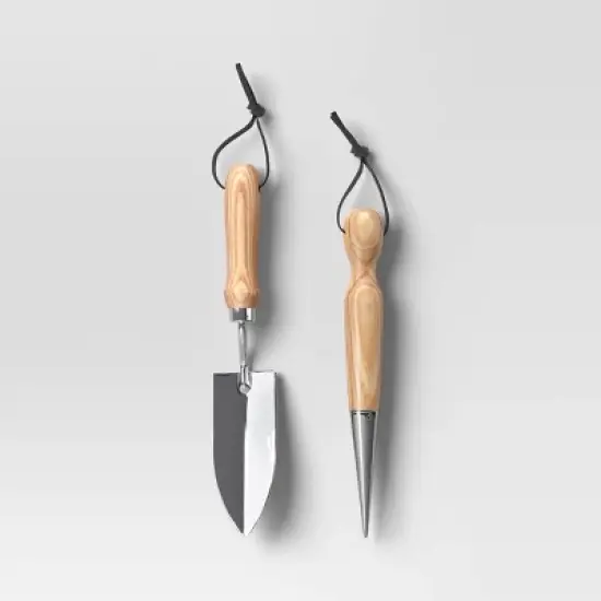2pc Plant Gardening Tool Set Stainless Steel Finish - Threshold&trade; image {3}