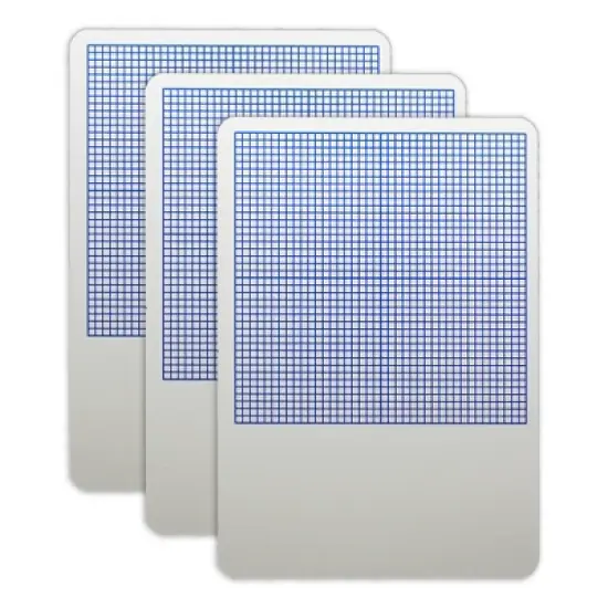 Flipside Products 1/4" Graph Dry Erase Board, 11" x 16", Pack of 3 image {4}