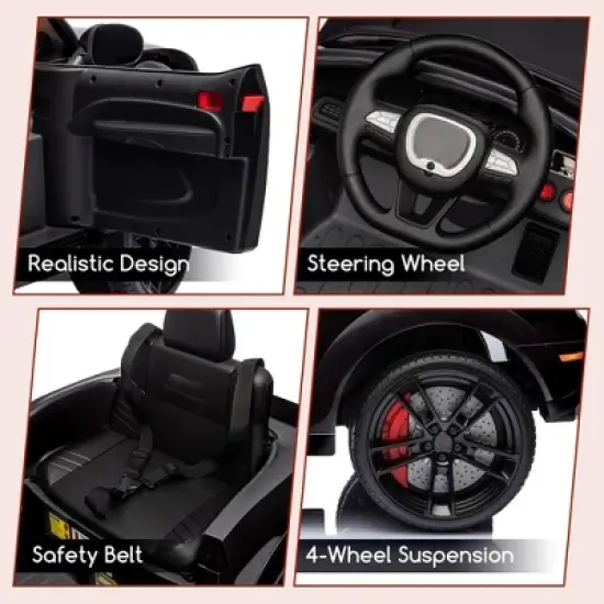 12V Ride on Car, Licensed Dodge Challenger Kids' Electric Car, Battery Powered Electric Vehicle with Remote Control image {5}