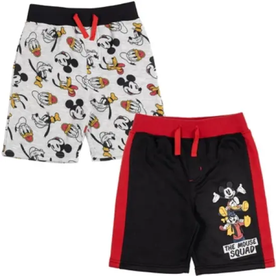 Disney Mickey Mouse Pixar Cars Lion King Pixar Toy Story Simba Pumbaa Timon Woody Fleece 2 Pack Shorts Toddler to Little Kid image {8}