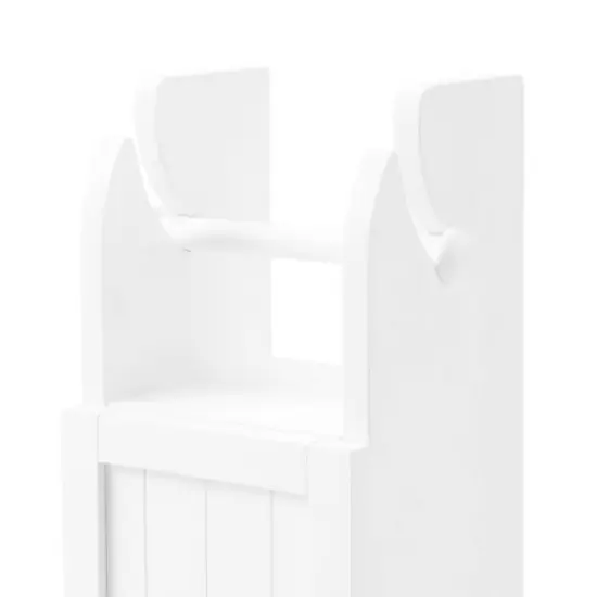 Dover Deluxe Storage Cabinet with Toilet Paper Dispenser White - Alaterre Furniture image {5}