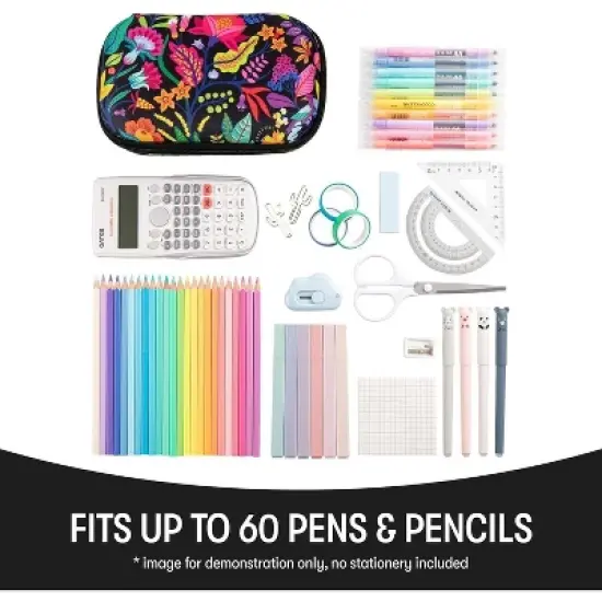 ZIPIT Flowers Pencil Case, Pencil Box for Girls image {6}