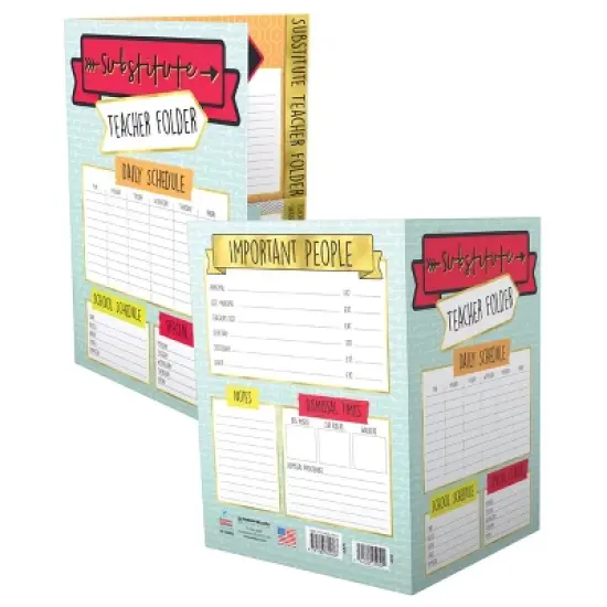 Carson Dellosa Education 6-pack Aim High Substitute Teacher Folder image {2}