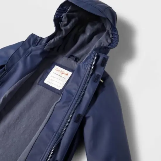 Toddler Long Sleeve Rain Coat - Cat & Jack&trade; Navy Blue  image {2}