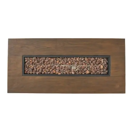 GDFStudio Lecanto Outdoor 50,000 BTU Lightweight Concrete Rectangular Fire Pit image {4}