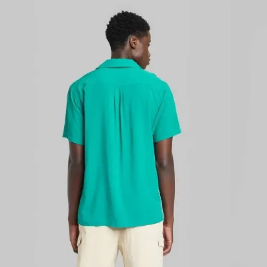 Men's Regular Fit Short Sleeve Button-Down Shirt - Original Use&trade; Teal Green image {2}