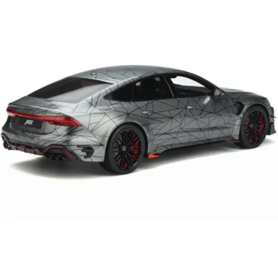 Audi ABT RS7-R (4K) Daytona Gray Metallic with Graphics Limited Edition to 999 pieces Worldwide 1/18 Model Car by GT Spirit image {3}