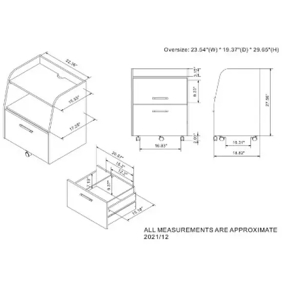 Brionie Letter File Cabinet Vintage Gray Oak - miBasics image {9}