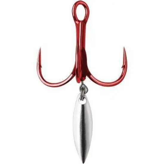VMC Bladed Hybrid Treble Short Fishing Hook 2-Pack - Tin Red image {2}