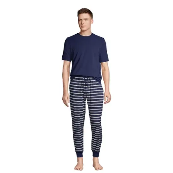 Lands' End Men's Knit Jersey Pajama Sleep Set image {6}
