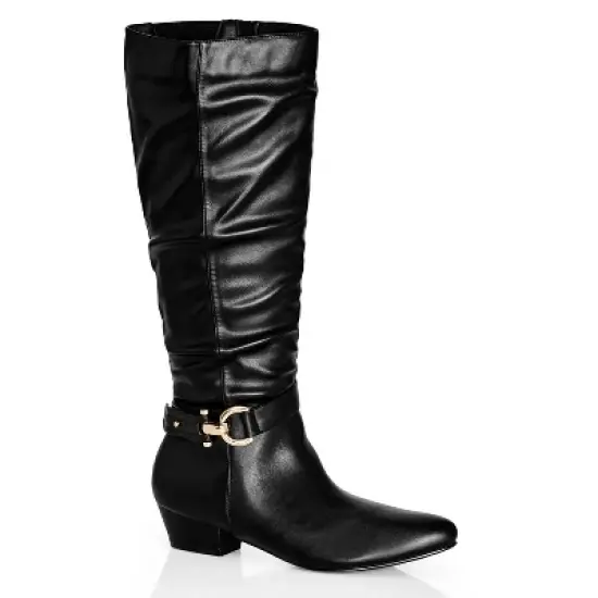 Women's Plus Size WIDE FIT Rialta Knee Boot - black | CITY CHIC image {5}